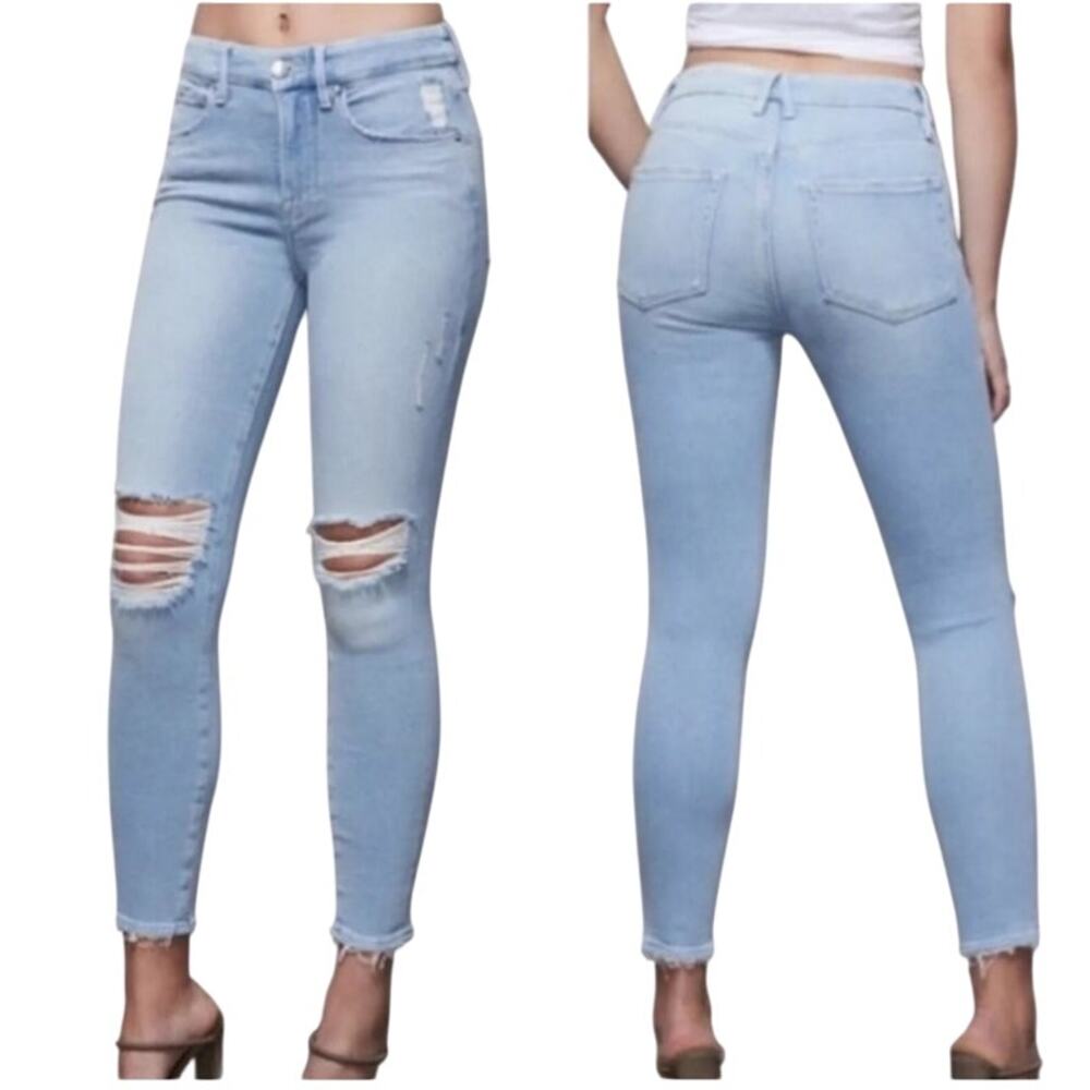 Good American Jeans Good Legs Crop light blue size 2/26